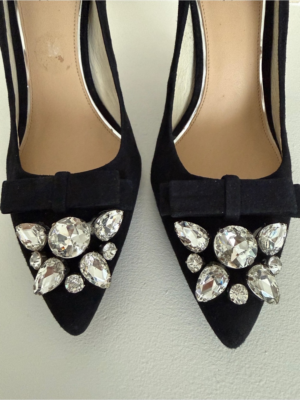 New Michael Kors Felicity Black Suede Pointed Toe Pumps 8.5 - Picture 7 of 8